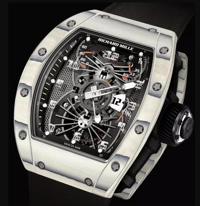 Review Richard Mille RM 022 Tourbillon Aerodyne Dual Time White mens watch replica - Click Image to Close